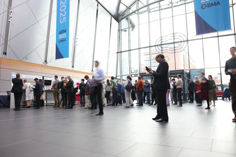 Representatives arriving in the conference centre in Liverpool