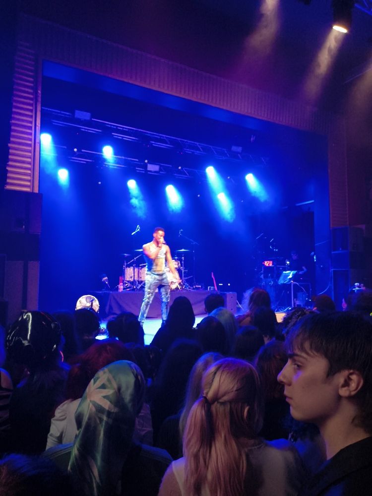 A rapper, Shao Dow, on stage