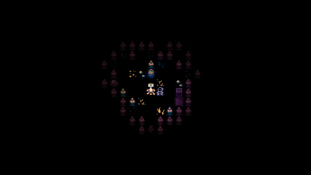 A screenshot of a pixel rpg game with a campfire.