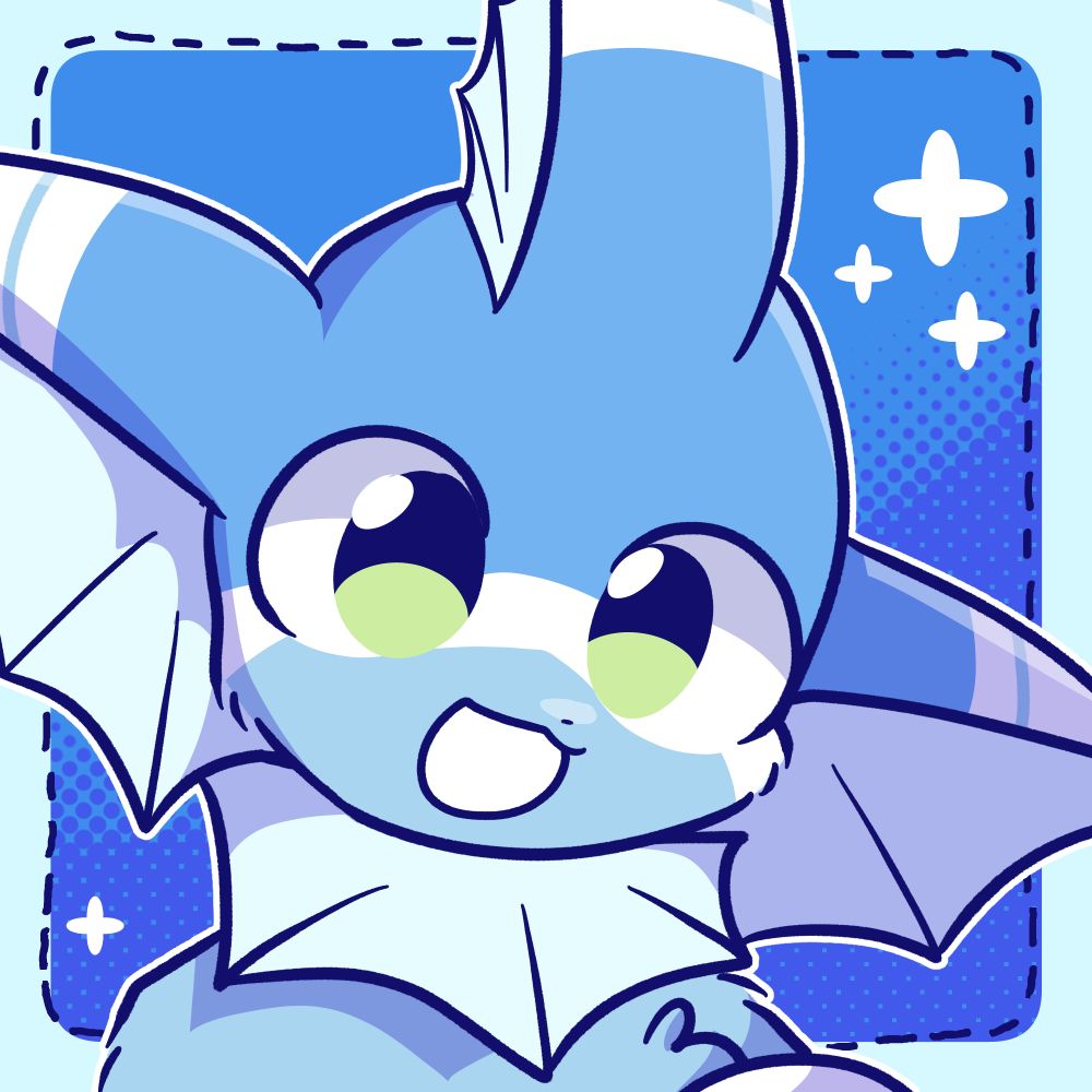 A Vaporeon OC (Pokémon) smiling and looking at the camera
