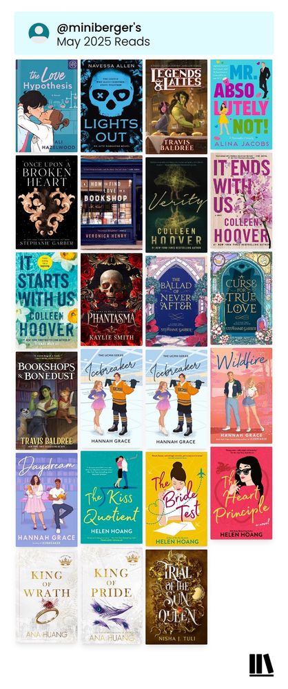 Collage of all book covers read this month. 