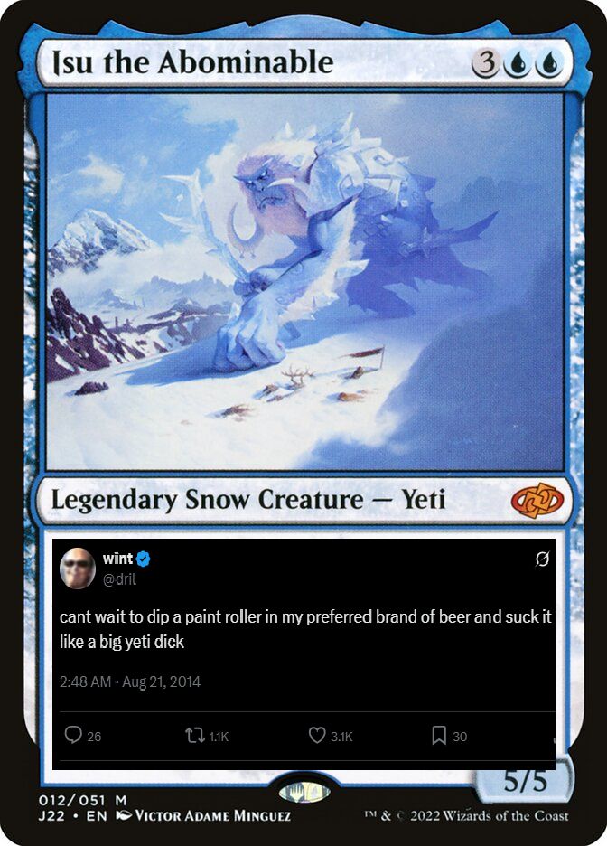Isu the Abominable: cant wait to dip a paint roller in my preferred brand of beer and suck it like a big yeti dick