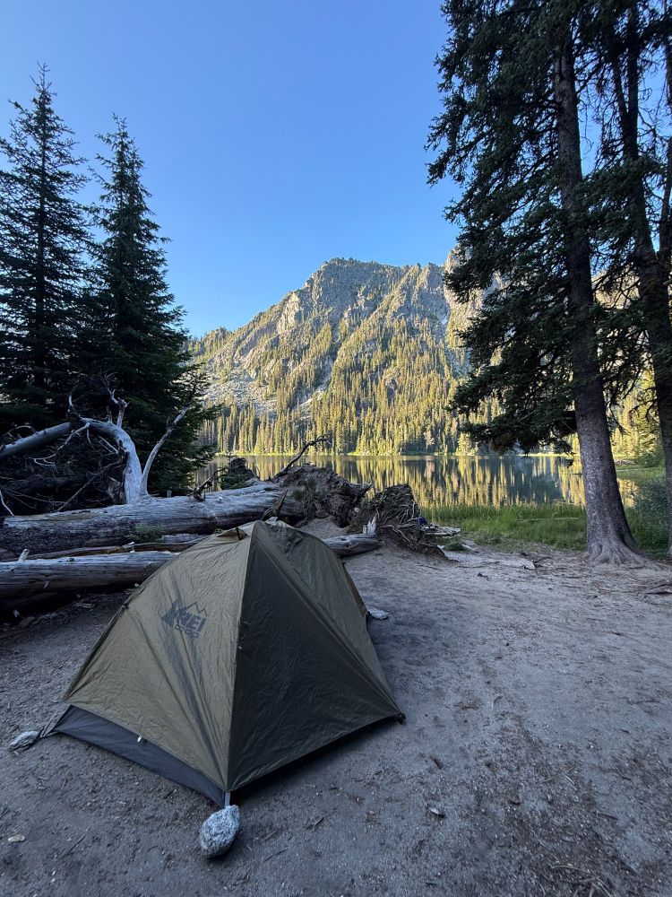 campsite at lake stuart, washington