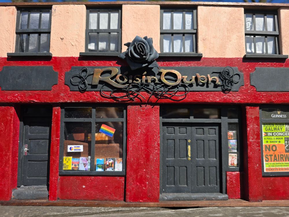 Miniature replica of the rosheen dove (black rose) pub in Galway, Ireland.