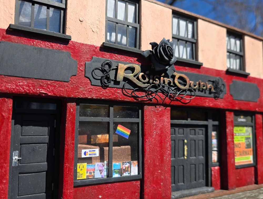Miniature replica of the rosheen dove (black rose) pub in Galway, Ireland.