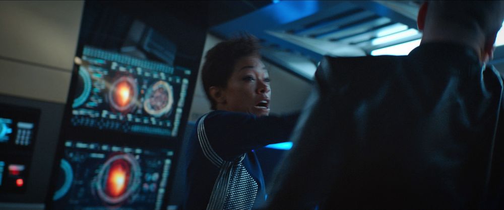 Burnham punches Leland in a screenshot from The Red Angel.