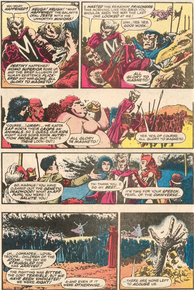 Magneto sees that this world is pretty terrible