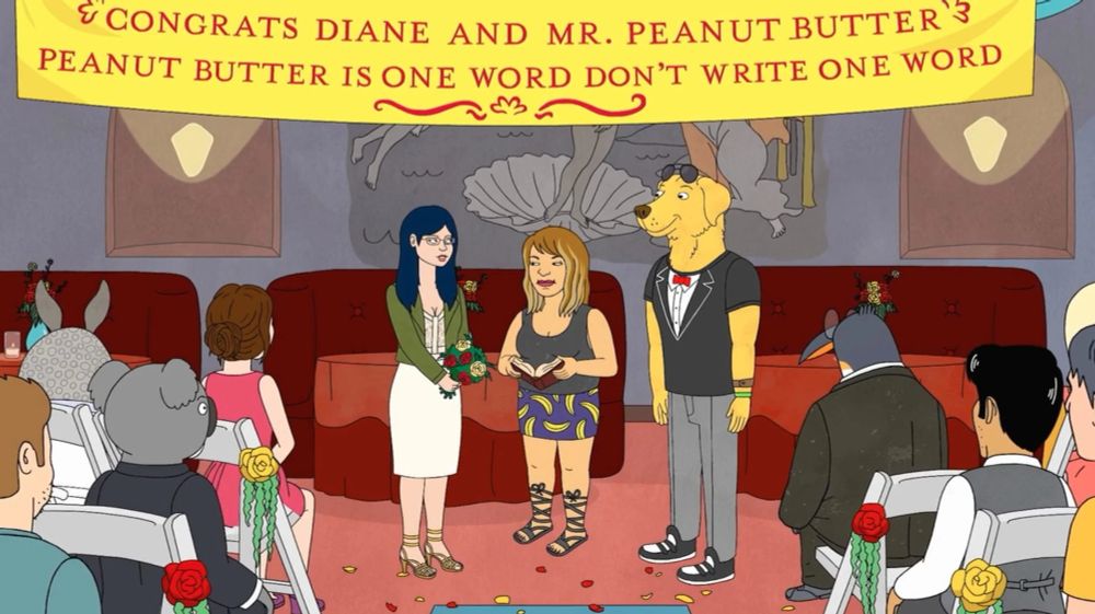 Badly written sign in BoJack Horseman
