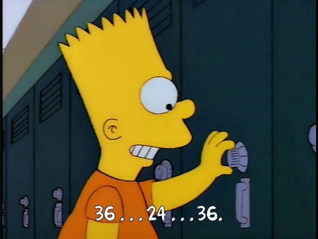 Bart in Kamp Krusty: 36..24..36.