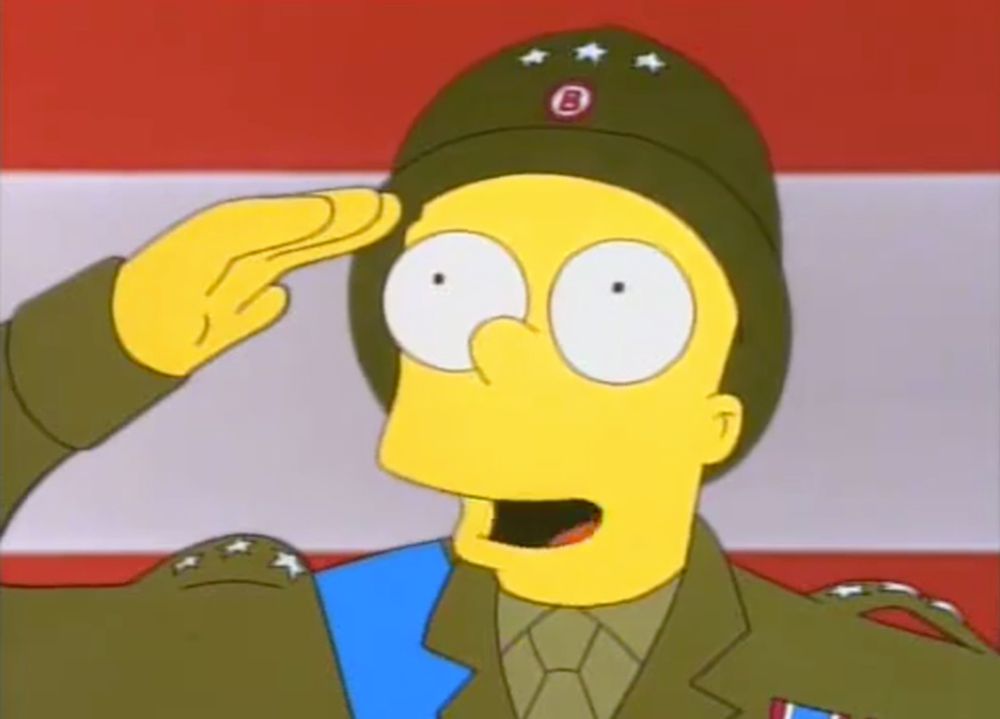 Bart as Patton