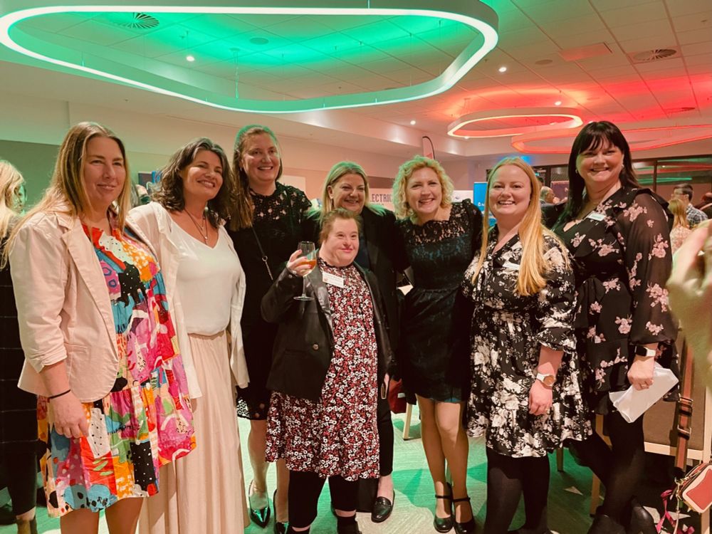 Group of happy, smiling women at a party