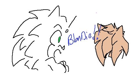 Sonic sees his blondie!!!