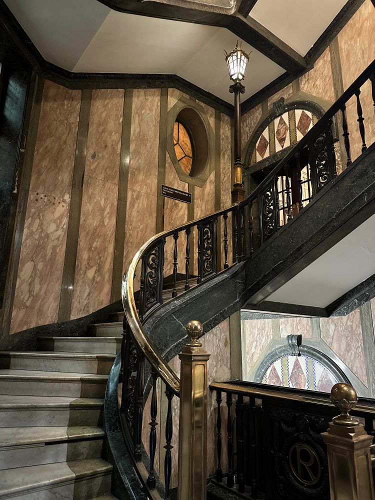 Victorian marble staircase. 