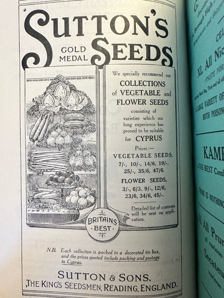 Advert for Sutton Seeds.