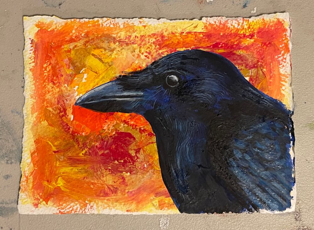 #PostcardArtExhibit #gouache #watercolor #5x7