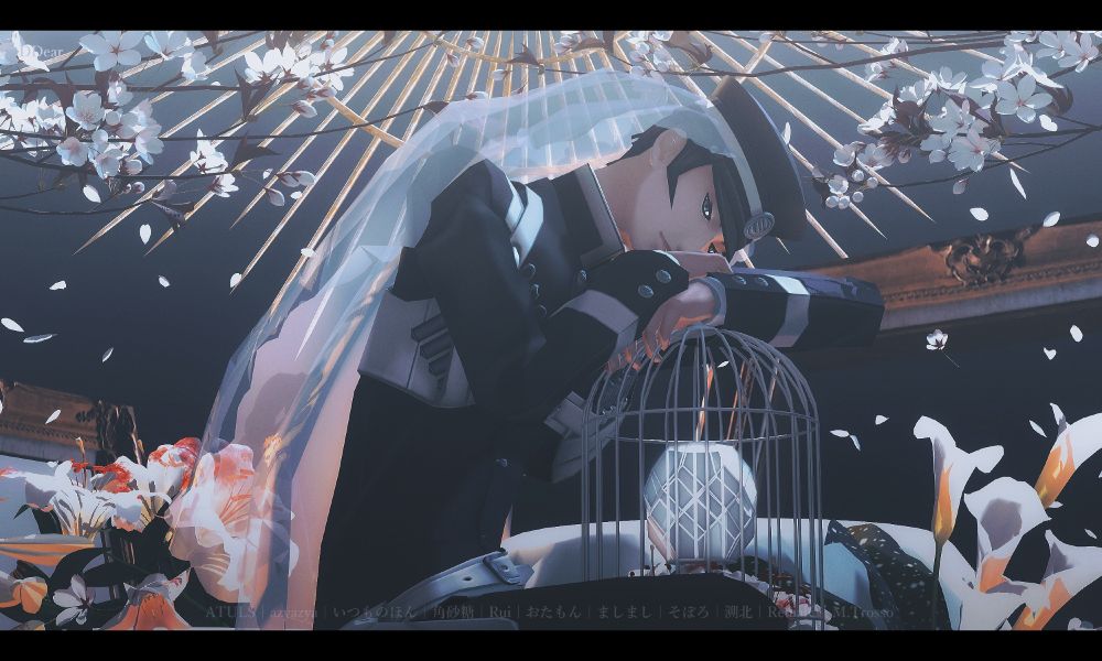The 3d render of Devil Summoner: Raidou Kuzunoha protagonist "Raidou Kuzunoha the XIV" in the concept from the song called "Haru wa yuku" by Aimer