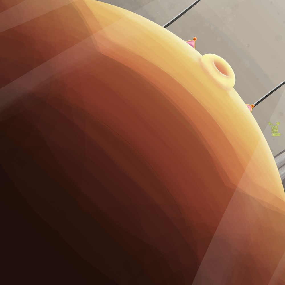 Looming pecs meme but it's Benny's tumby