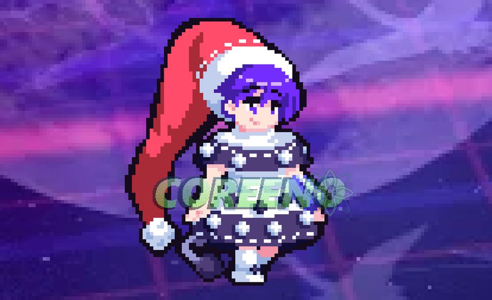 A Touhou 17.5 style sprite of Doremy from Touhou 15