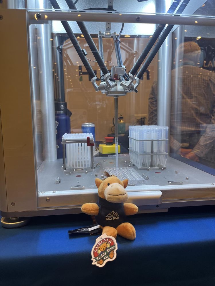 Cal the stampede horse next to a liquid handling robot and cocktail mixer