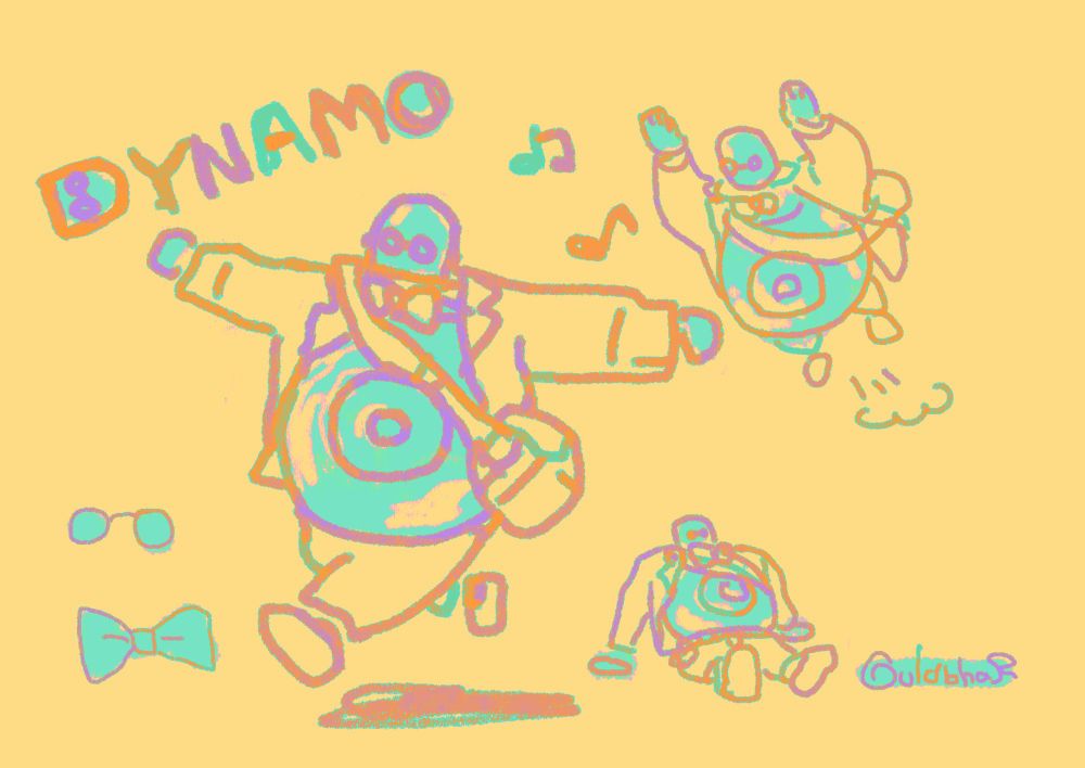 デッドロックのダイナモがルンルンの絵です