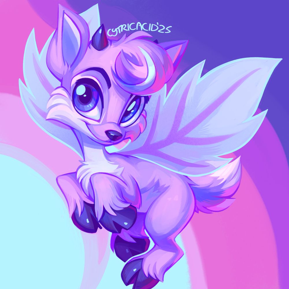 a digital painting of a faerie ixi