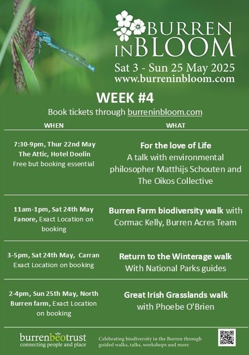 Programme of events for Burren in Bloom Week 4