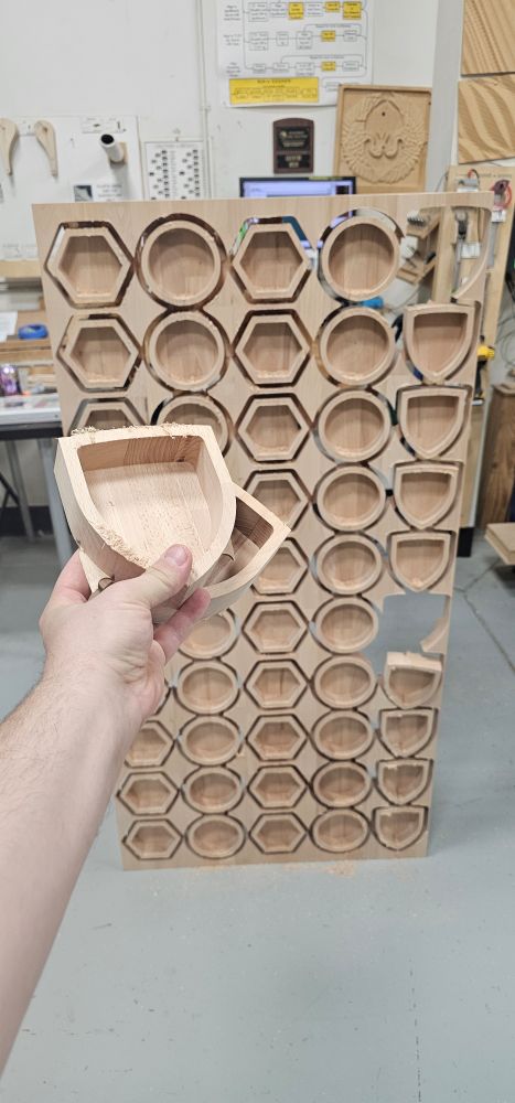 As always, no inventory refresh is complete without the massive bunch of Mini-trays I make. Here they are, nested like honeycomb. 