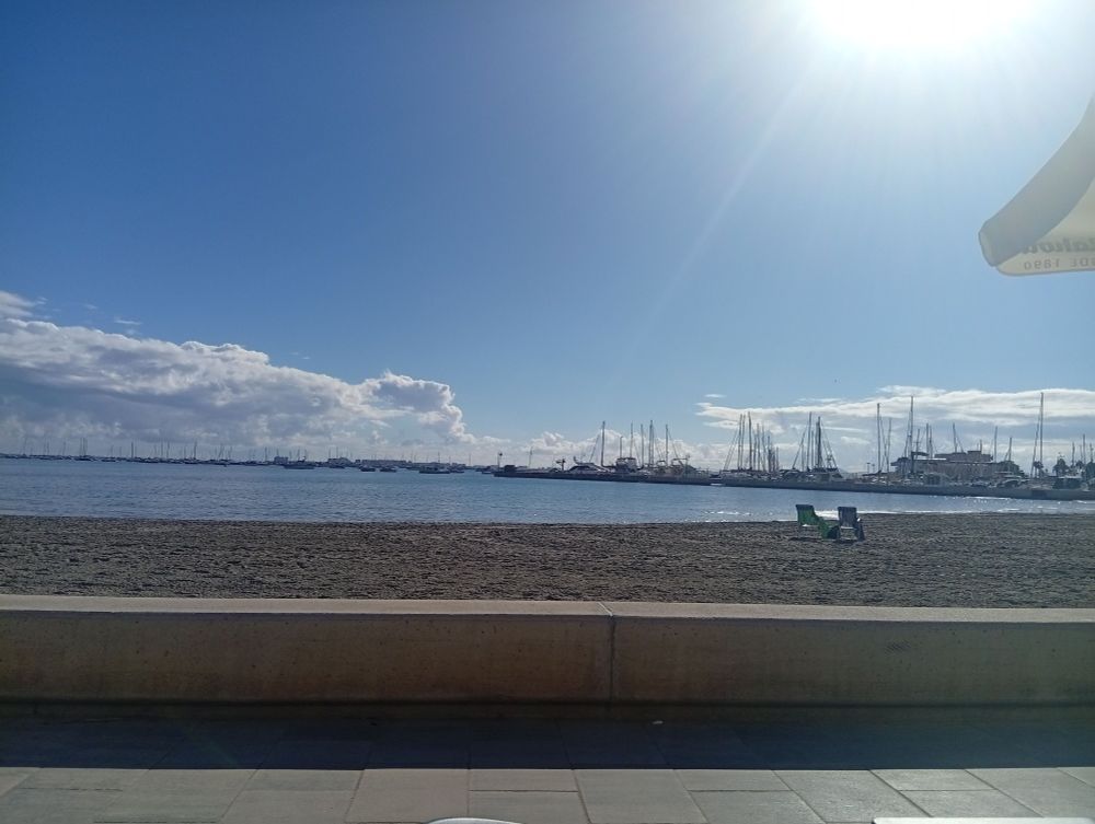 View of lo pagan harbour Spain. No snow here yet ❄️ 
