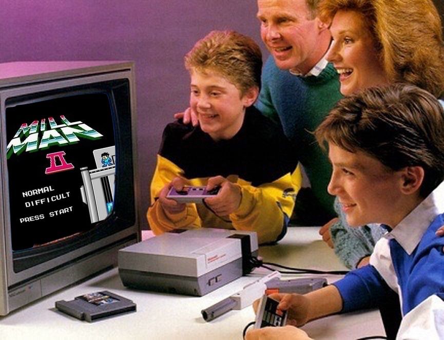 A whole family crowded around Mill Man 2