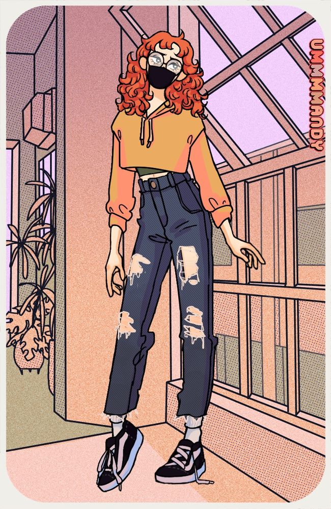 the same pic crew of bee but they are inside now without the jacket and with a black face mask on