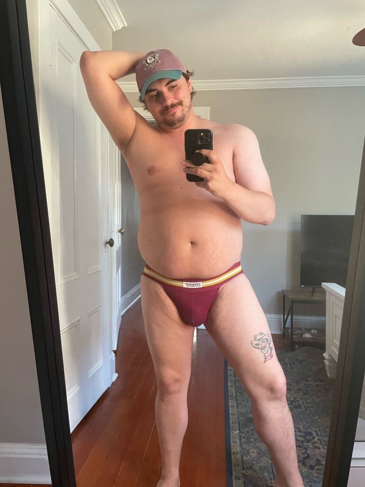 mirror selfie in a jock AGAIN?! 