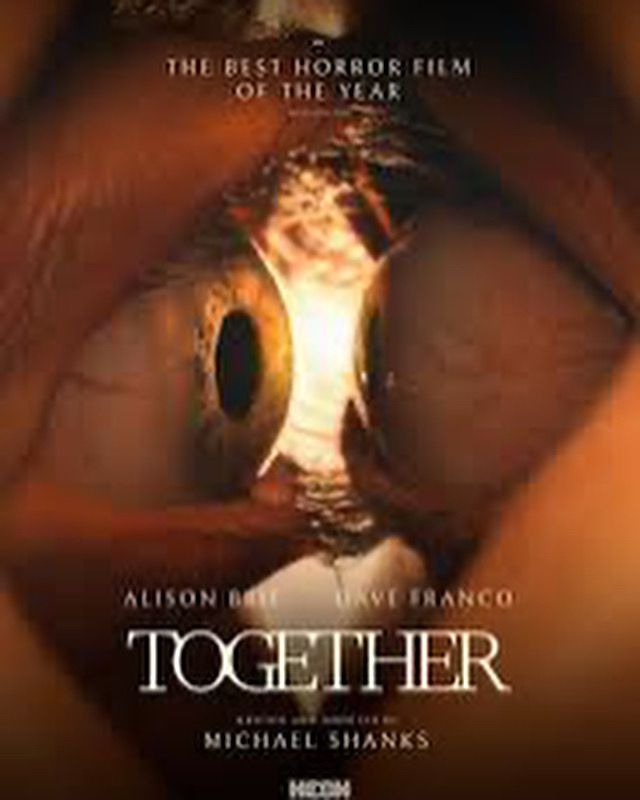 Poster for the movie ‘Together’ with two eyes close to each other and eyelashes fusing into each other