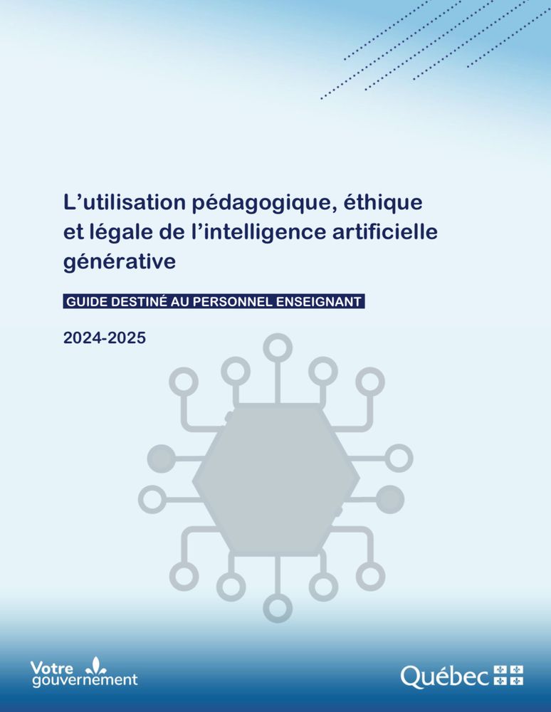 Couverture du guide destiné aux enseignants sur l’utilisation pédagogique de l’IA. 