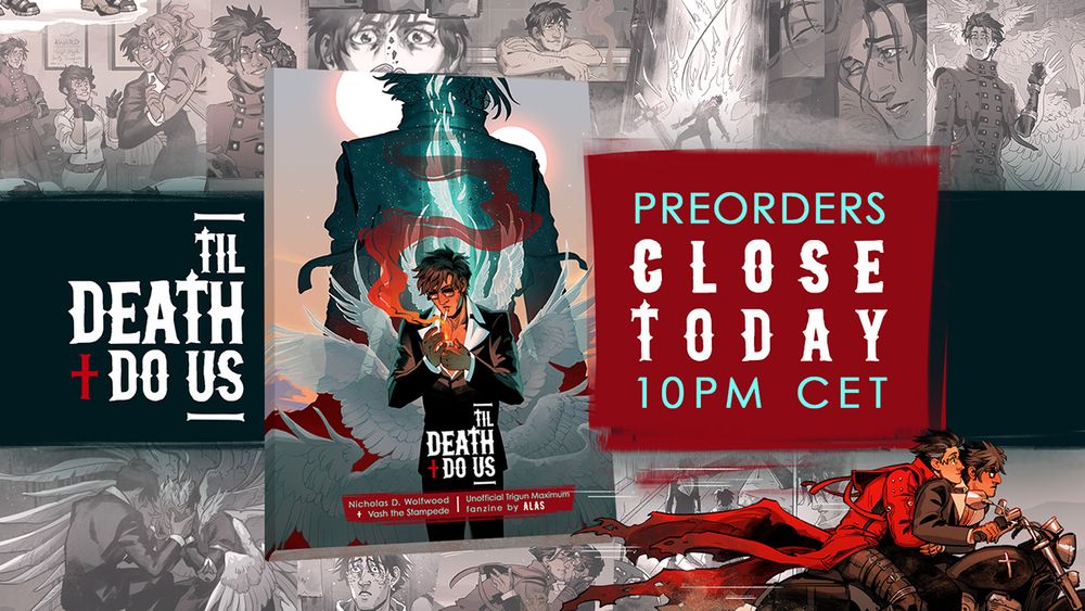 Info graphic of preorders for a Vashwood fanzine 
Closing Today 10PM CET