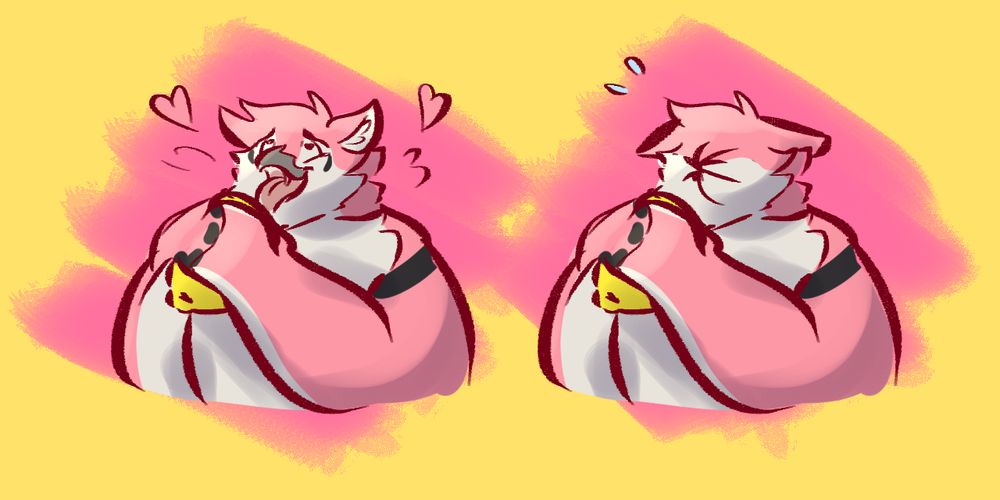 Jame licking a lemon and his entire face puckers inward, by FatBluDragon