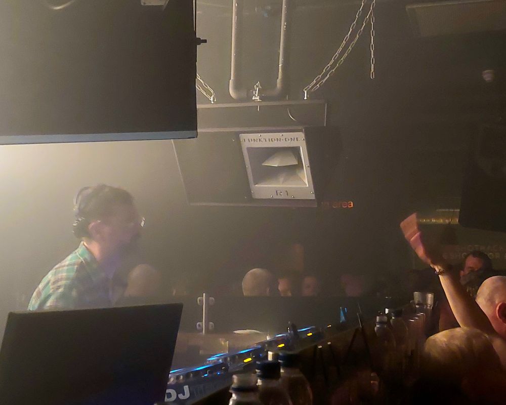 A DJ playing to a crowd