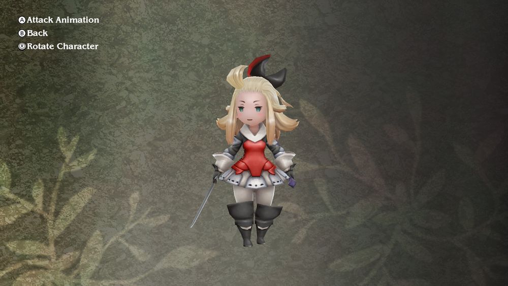 Picture of Edea in her battle Idle in bravely default 