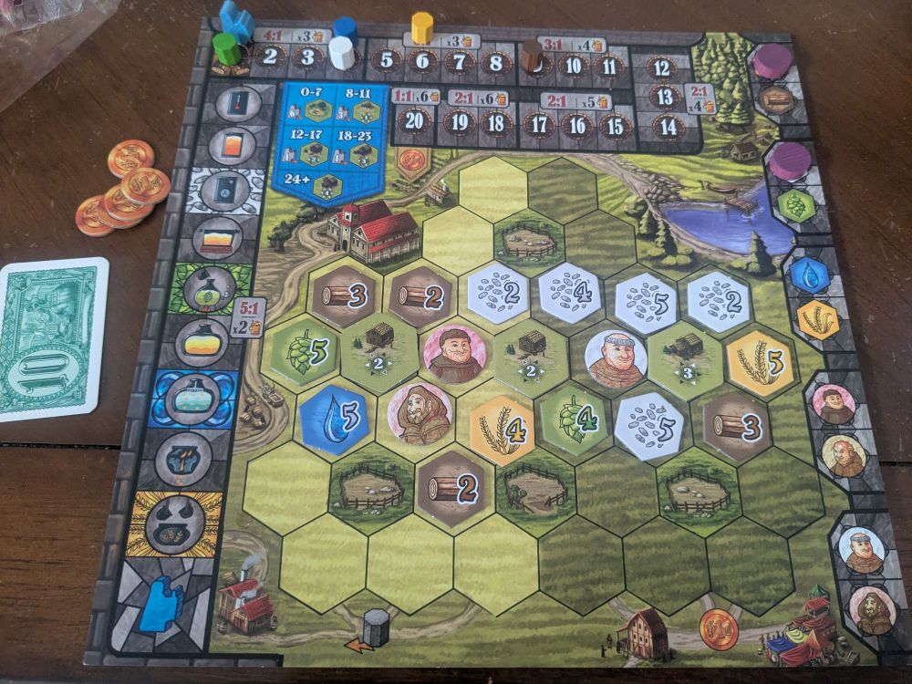 Heaven and ale board game

Completed two fields at once chaining lots of resources