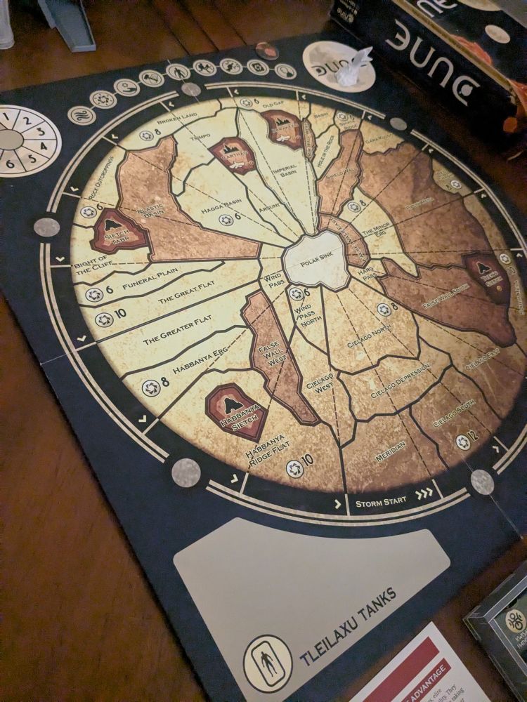 Map for dune boardgame