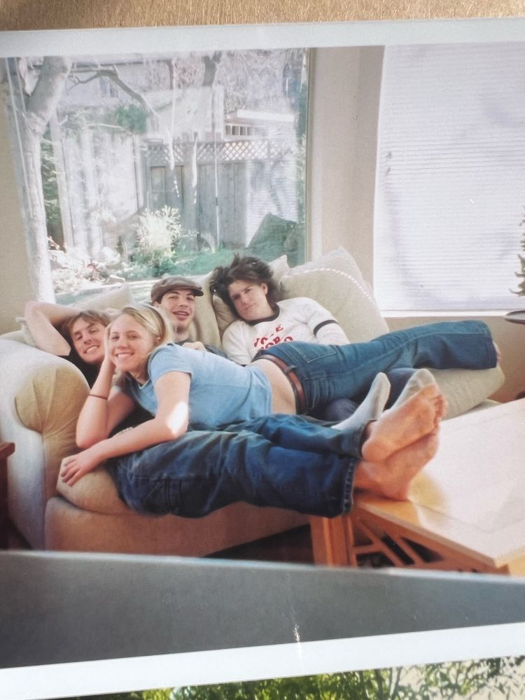 Four teenagers on a couch, c. 2004