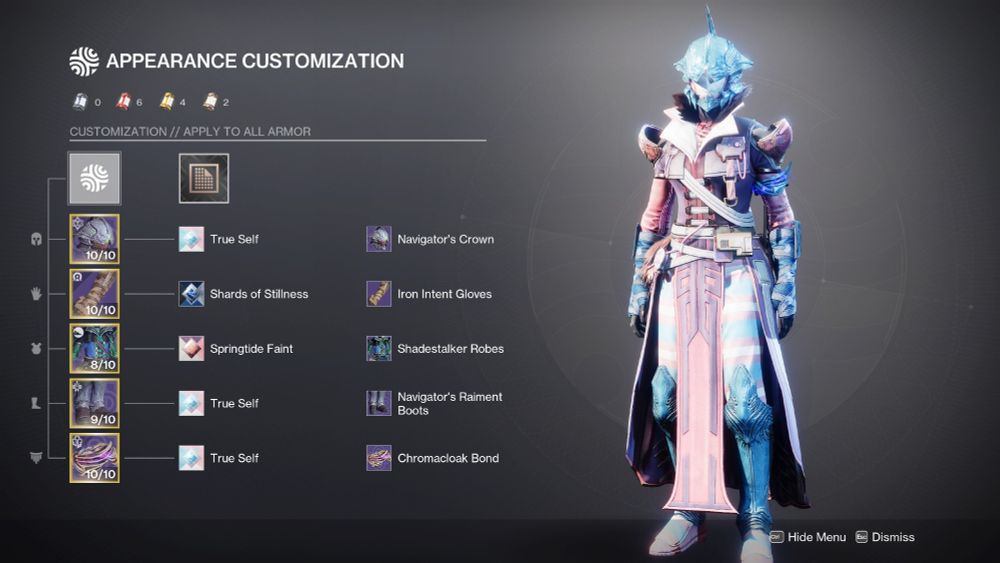 warlock shaded with the colors of the trans flag