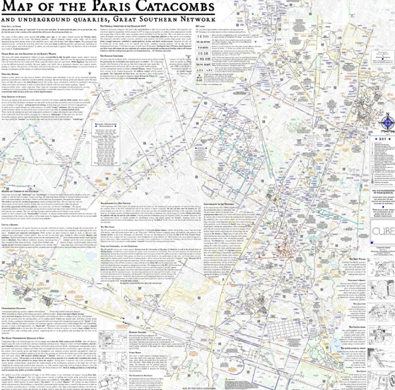 Carte des catacombes de Paris