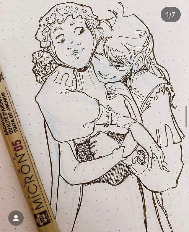 My OCs Rea and Ker being affectionate