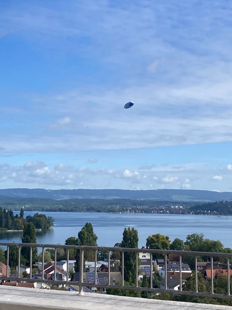 Bodensee, seen from Cafeteria University Konstanz, sunny and lovely day