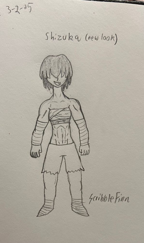 My OC, Shizuka. She’s a muscular martial artist who is on a journey to use her strength and skills as a hero.