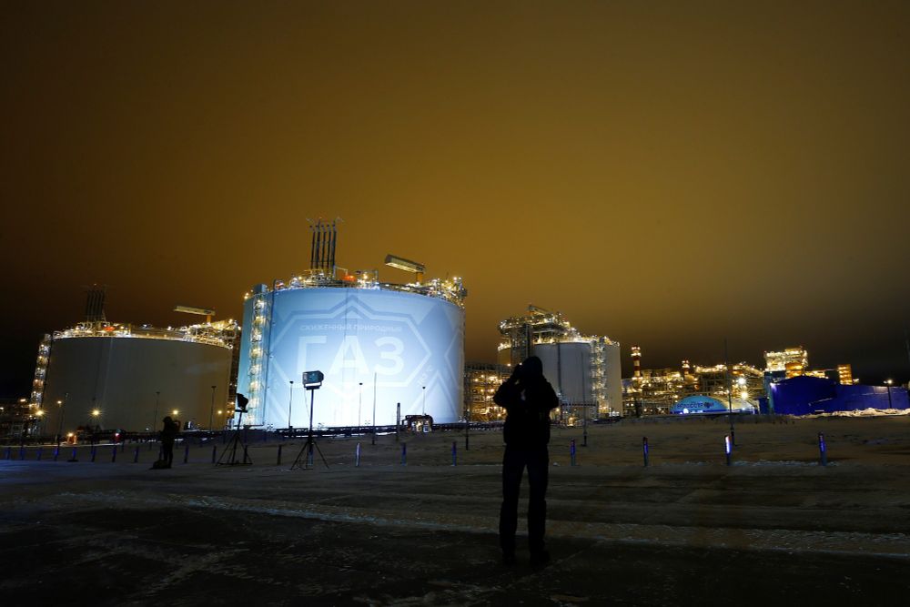 Photo of Yamal LNG plant, the first gas facility to be built inside the Arctic circle, opened in 2017. Credit: Sefa Karacan / Anadolu Agency / Getty