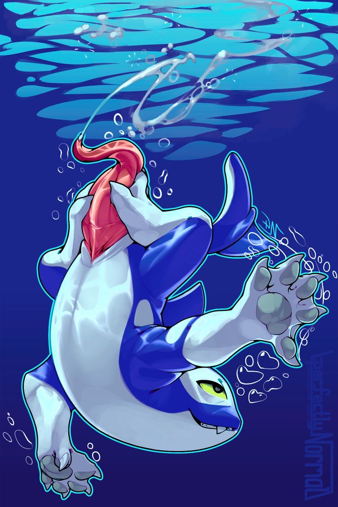 Orcane from Rivals of Aether underwater Autofootjob NSFW