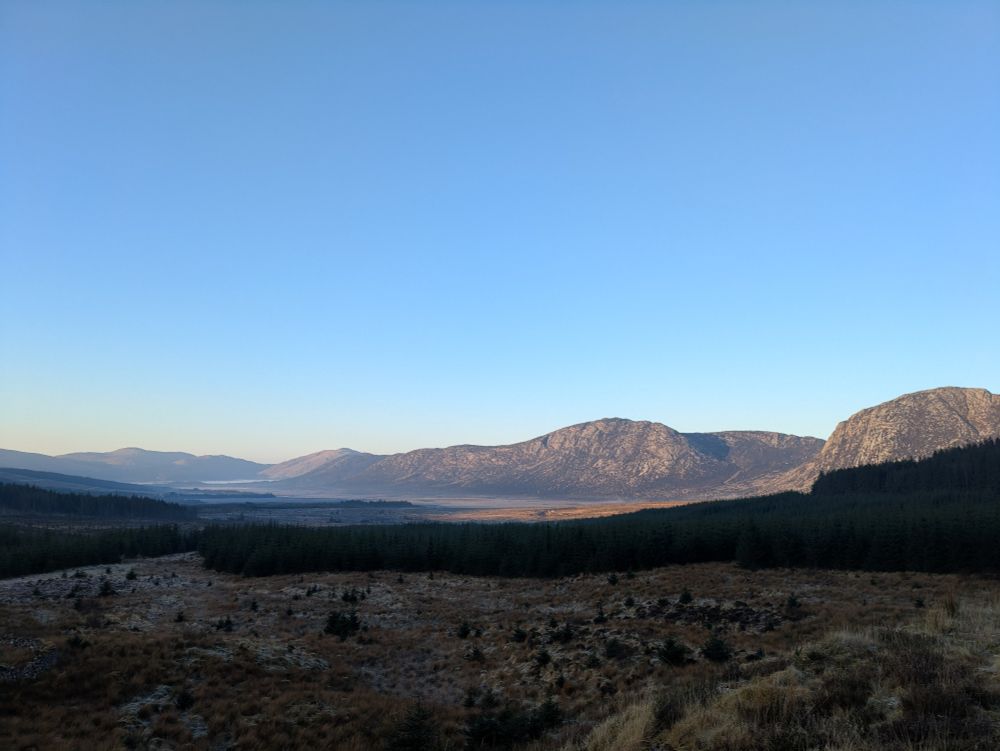 Dawn down a valley