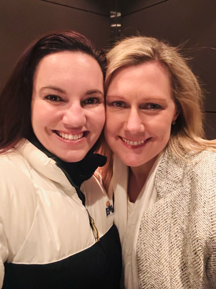 Long time friends meeting up for the first time in years