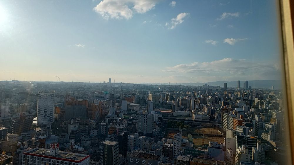 A view towards the west from Tsutenkaku tower